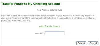 Enter Transfer Amount